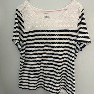 Charter Club Tee with lace detail